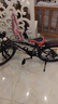 凤凰（Phoenix）儿童自行车山地车男女学生脚踏车6-15岁童车 霸道 黑红色 22寸 实拍图
