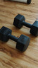 华亚（HUAYA） 哑铃环保包胶六角手铃男士家用健身器材 10KG 一对（5KG*2只） 实拍图