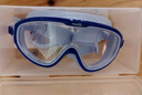 特步（XTEP）儿童泳镜防雾防水游泳镜高清大框男女童泳镜泳帽套装专业游泳装备 冰湖蓝【升级连体耳塞】配泳镜盒 实拍图