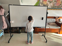 得力家用高端款90*150cmH型支架式白板 双面书写可移动升降儿童画板/办公会议白板黑板/写字板50093 实拍图
