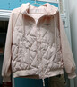 鸭鸭（YAYA）【90+系列】轻薄羽绒服女短款2024冬季新款时尚连帽保暖外套KL 粉色 M (160) 实拍图
