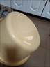 新款圆形家用洗脸盆加厚卫生间厨房洗衣洗菜洗脚宿舍泡脚盆 奶油黄 加大号【直径39.5CM】 实拍图