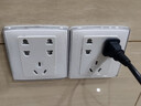公牛（BULL）开关插座G57蝶翼超薄16A大功率带开关大面板插座G57E204暮雪白 实拍图