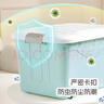 禧天龙家用收纳箱加厚衣物储物箱塑料箱大容量玩具整理箱 60L蓝色1个装 实拍图