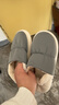 俞兆林棉拖鞋男女居家用外穿包跟羽绒布保暖棉鞋 YG001 实拍图