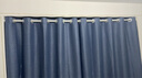 水星家纺免打孔窗帘遮光卧室全遮光布杆子全套隔音飘窗遮阳帘3.6x2.7m蓝色 实拍图