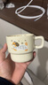 网红新款叠叠马克杯宿舍家用可爱狗陶瓷杯水杯礼物茶杯咖啡杯 奶油色 1个 280ml 奶白礼帽小狗叠叠杯【无盒装】 实拍图