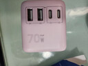 飞利浦（PHILIPS）出国转换插头/多国通用旅行插座转换器/英欧美澳德国日本新加坡香港适用/70W快充1014P粉 实拍图