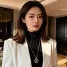 梦黛丽轻奢毛衣链D字母高级搭配长款项链情人节新年礼物生日送女友老婆 八芒星吊坠毛衣链 实拍图
