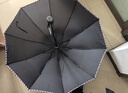 天堂伞强效拒水雨伞防风加固十骨大伞三折便携商务雨伞男女士 10骨大雨伞-兰灰 实拍图