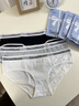 SecretWorld内裤女士100%纯棉加长档10a抑菌全棉a类无痕性感低腰运动风三角裤 实拍图