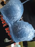 曼可娇内衣女小胸罩聚拢调整型bra少女日系收副乳上托无钢圈文胸套装 蓝色 34/75(AB通杯厚约2.5CM) 实拍图