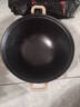 王源吉铁锅炒锅铸铁锅双耳苏锅王老式家用圆底无涂层龟纹大肚炒锅36cm 实拍图