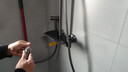 九牧（JOMOO）花洒淋浴套装枪灰琴键自动除垢精铜水路淋浴器36602-536/HBS-1 实拍图