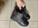 回力官方马丁靴男靴秋季皮面防水厚底增高工装靴黑色靴子男 39加绒 实拍图