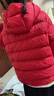 鸭鸭（YAYA）儿童轻薄羽绒服短款小童中大童连帽男女童2023秋冬洋气童装外套 中国红 120 实拍图