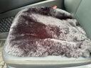 迪加伦 澳洲羊毛汽车坐垫 冬季毛绒汽车坐垫 羊皮毛一体 沙发座椅垫 车载车用坐垫 前排单片-炭黑色 实拍图