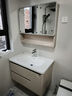 小米嘉美系列陶瓷一体盆蜂窝铝智能浴室柜洗脸盆柜组合大收纳卫浴洗漱台 90cm智能半封圆弧镜柜 实拍图