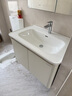 九牧（JOMOO）浴室柜洗脸盆柜一体盆陶瓷铝合金洗手盆柜组合洗漱盆无龙头A2736 奶油白 智能升级款 感应灯|防潮 80cm 实拍图