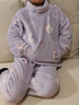 蕉内绒绒520H超级市场睡衣男女士珊瑚绒保暖家居服套装 【女士】云雾紫-蛋糕卷 S 实拍图