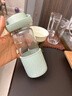北鼎（Buydeem）茶水分离玻璃水杯高颜值车载便携随手杯办公室泡茶杯浅衫绿470ml 实拍图
