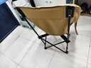 探险者（TAN XIAN ZHE）户外折叠椅露营椅子月亮椅便携折叠桌椅高靠背躺椅小凳子钓鱼椅 加高软包头等舱卡其【头部可靠】 实拍图