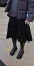 优衣库女装宽褶中裙/半身裙裙子25秋冬新款479916 08 深灰色 XL /165/76A 实拍图