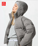 优衣库女装无缝羽绒连帽外套/外套夹克25秋冬新款478577 06 铅灰色 M /160/84A 实拍图