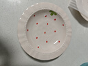 食品级草莓陶瓷餐盘可爱家用宿舍草帽盘蛋糕盘高颜值精致餐具碗盘 8.5英寸-草莓裙花边盘1个装 实拍图