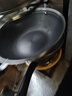 爱仕达炒锅304不锈钢蜂窝晶纹全屏防粘厨房家用炒菜锅具轻油少烟耐磨 丨可视半玻盖丨带侧耳 30cm 燃气明火电磁通用 实拍图