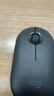 罗技（Logitech）时尚系列 PEBBLE鼠标 无线蓝牙鼠标 办公静音鼠标 女性鼠标对称鼠标 鹅卵石造型 石墨黑 实拍图