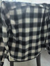 优衣库童装男童女童法兰绒格子衬衫长袖衬衣薄外套上衣新款478132 09 黑色 160 实拍图