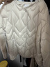 雪中飞新款时尚百搭经典斜插大口袋防风袖口保暖女士短款羽绒服女 月白色|8494 L /170/92A 实拍图