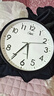 康巴丝（Compas）挂钟客厅 静音走时简约石英钟表挂墙时钟 c2855 黑色 26cm直径 实拍图