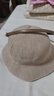 桂岐遮阳帽子女款春夏渔夫帽可折叠时尚显年轻遮阳帽编织草帽 皮扣小礼帽【米白色】 实拍图