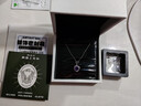 圣兰馨海洋之心项链女爱心吊坠纯银锁骨链轻奢生日七夕情人节礼物送女友 【免费刻字】紫水晶项链+证书 实拍图