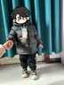 保姆鹅  【风墙】儿童羽绒服宝宝中长款护脸加厚外套保暖童装[NG2664] 大象灰 120 实拍图