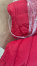 鸭鸭（YAYA）佟丽娅同款轻薄羽绒服女新款秋冬季休闲短款连帽保暖轻便韩版外套 中国红色 XL 实拍图