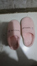 小熊小兔新款秋冬季情侣保暖学生男拖鞋女厚底防滑外穿居家棉拖鞋 小熊小兔棉拖-粉色 38-39 适合37-38 实拍图