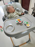 优乐博（YOULEBO）宝宝餐椅婴儿餐桌椅儿童家用吃饭座椅可一键折叠移动餐车辅食椅子 免安装多功能可坐可躺餐椅摩登灰 婴幼儿小孩0-3岁6适用 实拍图