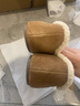 百丽（Belle）章若楠同款喵喵吐司毛毛勃肯鞋女冬季新款加绒棉鞋雪地靴B2829DM5 棕色 34 (220mm) 实拍图
