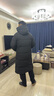 鸭鸭（YAYA）王一博同款冰壳3.0冬季新款羽绒服男女长款过膝极寒加厚保暖外套 青光黑色 3XL 190/104A 实拍图