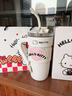YANIS 3hello kitty保温杯大容量水杯女礼物高颜值咖啡杯316不锈钢吸管杯 hellokitty1200ml（316礼盒装） 实拍图
