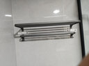 京东京造 反重力系列 折叠浴巾架免打孔晾毛巾架免钉卫生间浴室壁挂置物架 实拍图