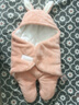 9i9婴儿睡袋防踢被冬加厚绒宝宝襁褓抱被新生儿包被0-6个月A171兔 实拍图