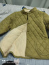 2025冬季加绒保暖小棉袄女轻纯色棉衣外套秋冬加厚保暖上衣 秋香绿 3XL 【建议110-120斤】 实拍图