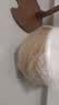 维莎x源氏木语布艺矮凳小凳子家用换鞋凳客厅沙发创意脚蹬可爱圆凳 松木腿-黄白(290*290*270)mm 实拍图