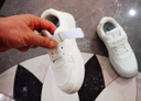 巴布豆（BOBDOG）男童鞋软底透气儿童运动鞋气孔低帮板鞋 101531030 白色35 实拍图