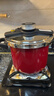 京东京造 红运珐琅高压锅 压力锅家用燃气防爆6.5L电磁炉煤气通用双耳22cm 实拍图