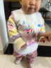 光多拉儿童罩衣婴儿吃饭围兜宝宝防水易清洗无袖罩衣口水兜防溅衣2件装 实拍图